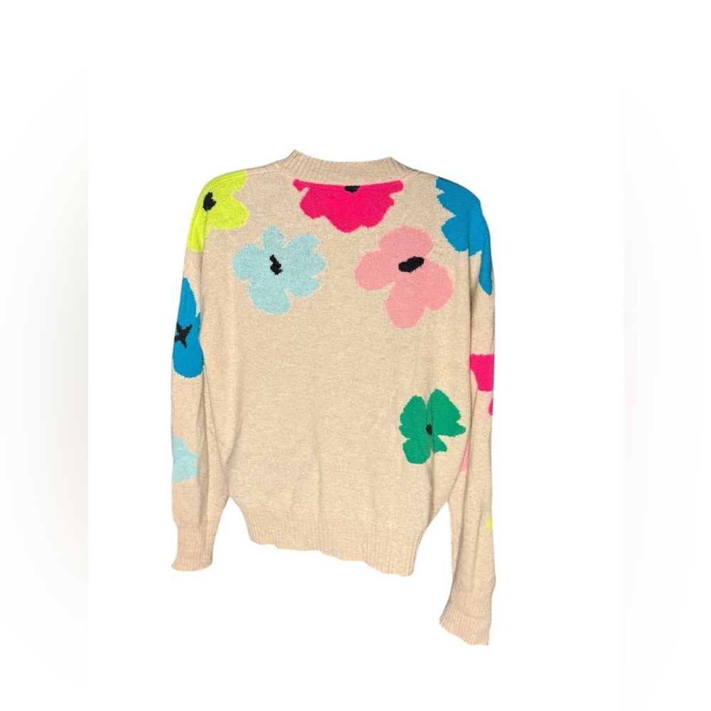 Brodie Cashmere 100% Cashmere Sweater Pink Colorblock Size S - Picture 6 of 8